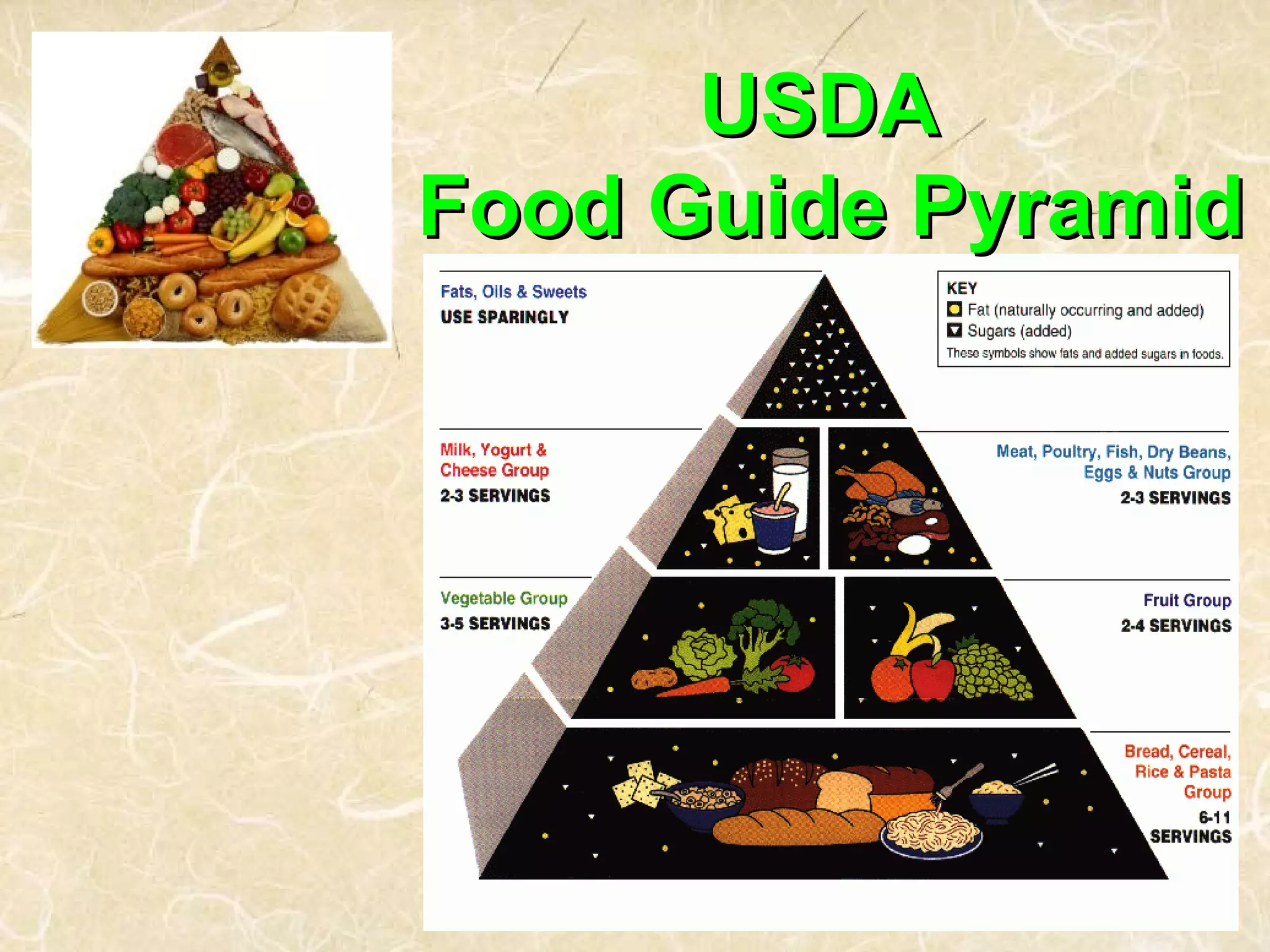 USDAUSDA
Food Guide PyramidFood Guide Pyramid
 