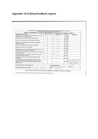 Appendix 14 (Clinical feedback report)
 