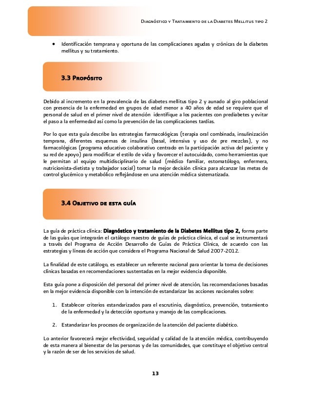 GUIA EVIDENCIAS Y RECOMENDACIONES DIABETES MELLITUS GUIA EVIDENCIAS Y RECOMENDACIONES DIABETES MELLITUS
