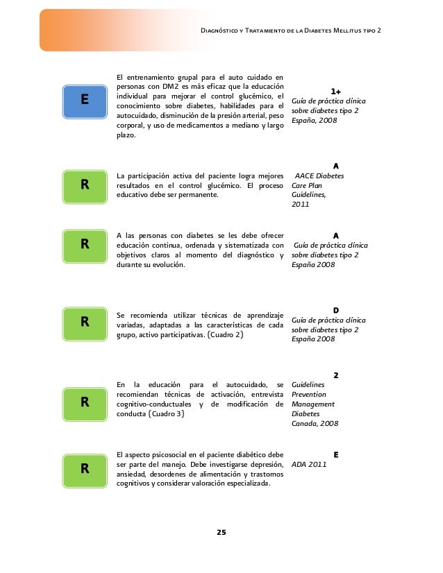 GUIA EVIDENCIAS Y RECOMENDACIONES DIABETES MELLITUS GUIA EVIDENCIAS Y RECOMENDACIONES DIABETES MELLITUS