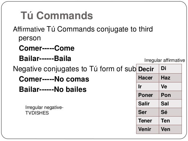 mi libro gramatica 2 poner in command form