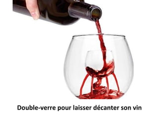 Double-verre pour laisser décanter son vin
 