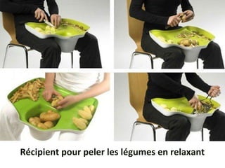 Récipient pour peler les légumes en relaxant
 