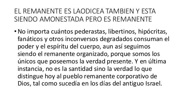 ELENA DE WHITE, LA BIBLIA Y EL REMANENTE