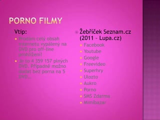 Koníček: Sledování porna