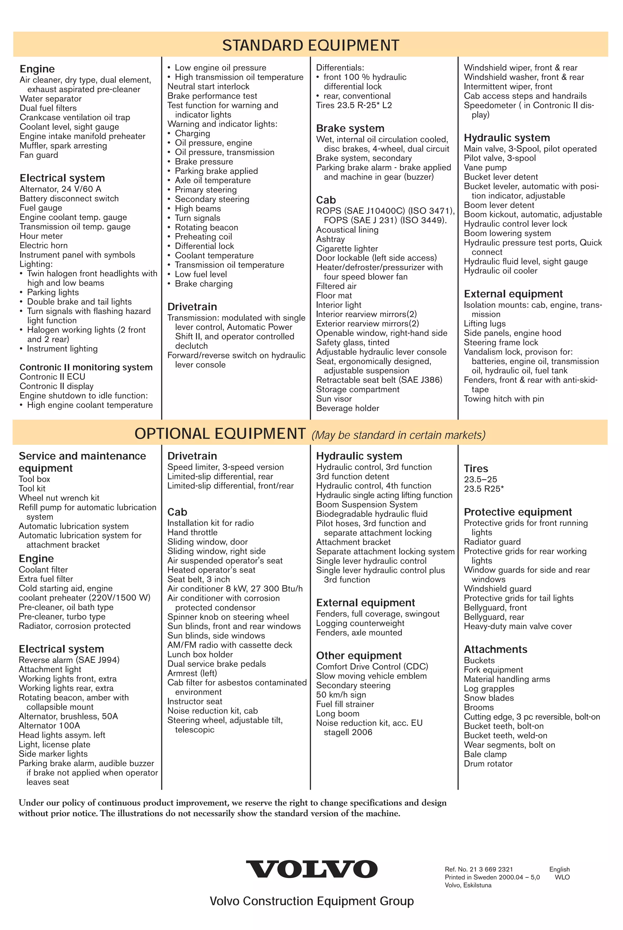 Volvo Wheel Loader L120d Service Manual | PDF