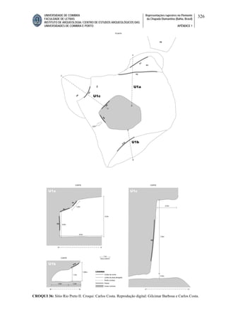 UNIVERSIDADE DE COIMBRA
FACULDADE DE LETRAS
INSTITUTO DE ARQUEOLOGIA / CENTRO DE ESTUDOS ARQUEOLÓGICOS DAS
UNIVERSIDADES DE COIMBRA E PORTO
Representações rupestres no Piemonte
da Chapada Diamantina (Bahia, Brasil)
APÊNDICE 1
326
CROQUI 36: Sítio Rio Preto II. Croqui: Carlos Costa. Reprodução digital: Gilcimar Barbosa e Carlos Costa.
 