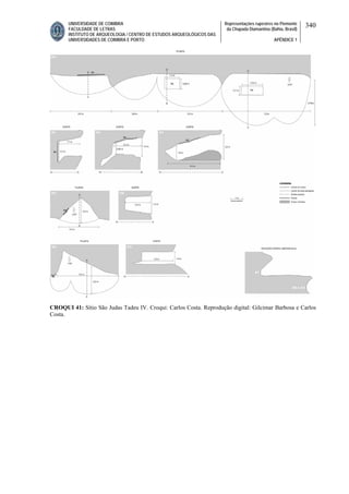 UNIVERSIDADE DE COIMBRA
FACULDADE DE LETRAS
INSTITUTO DE ARQUEOLOGIA / CENTRO DE ESTUDOS ARQUEOLÓGICOS DAS
UNIVERSIDADES DE COIMBRA E PORTO
Representações rupestres no Piemonte
da Chapada Diamantina (Bahia, Brasil)
APÊNDICE 1
340
CROQUI 41: Sítio São Judas Tadeu IV. Croqui: Carlos Costa. Reprodução digital: Gilcimar Barbosa e Carlos
Costa.
 