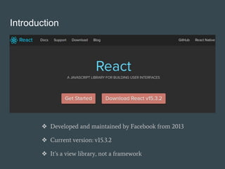 001. Introduction about React | PPTX