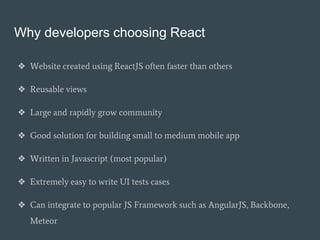 001. Introduction about React | PPT