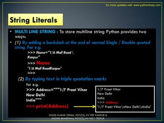 python multiline string - 5 ways explained with... 001. PYTHON – REVISION TOUR.pdf