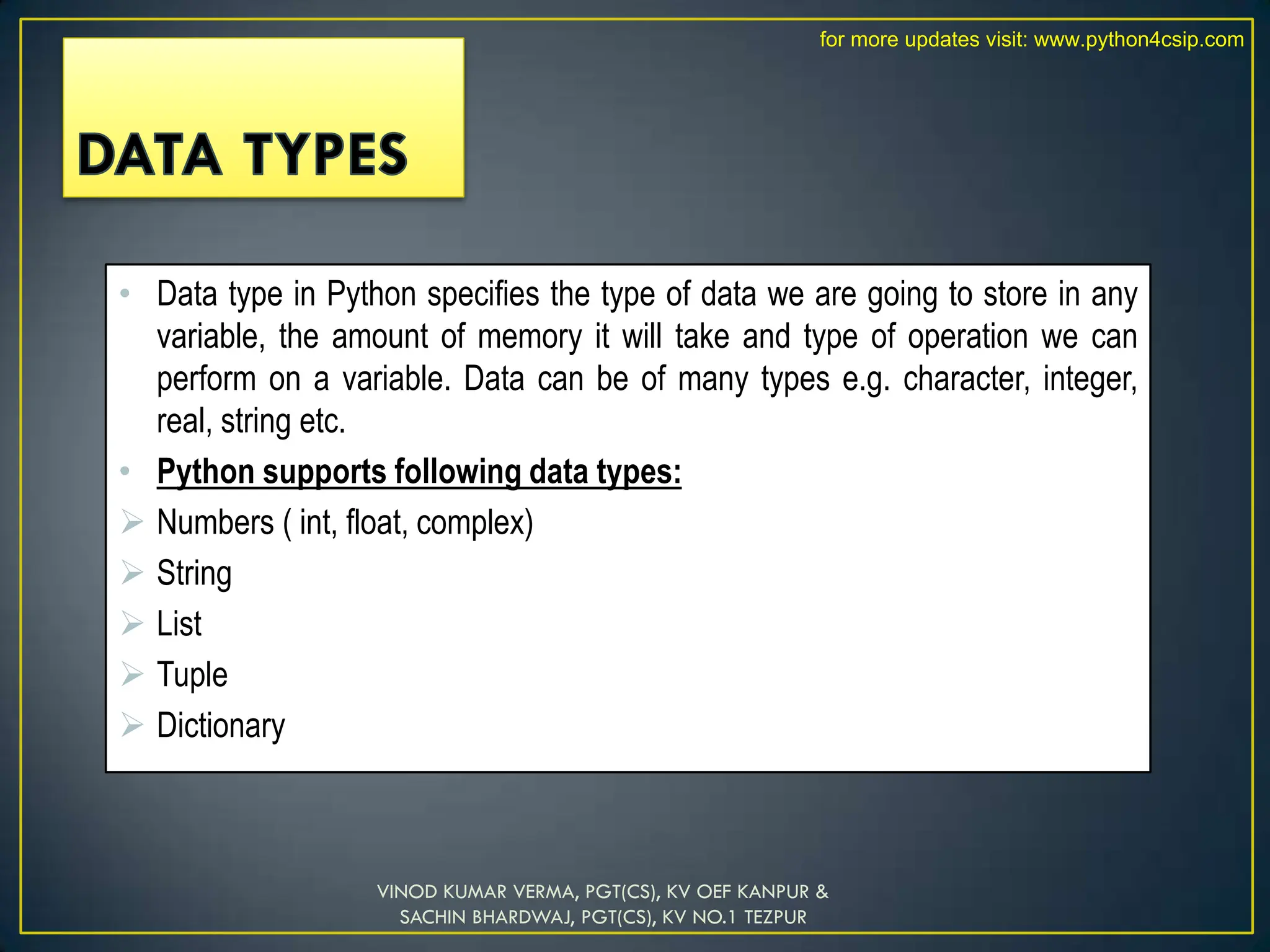 REVISION OF PYTHON CLASS 12 NOTES CMPUTER SCIENCE | PPT