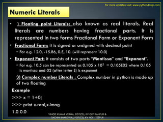 python literals python literals python literals can... REVISION OF PYTHON CLASS 12 NOTES CMPUTER SCIENCE | PDF