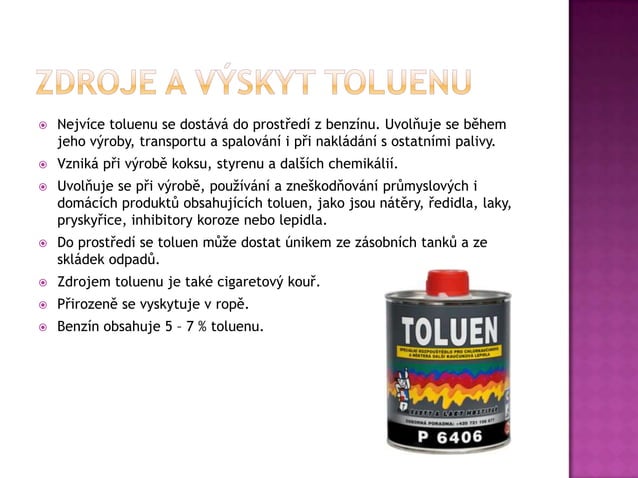 Areny - Toluen podrobně | PPT
