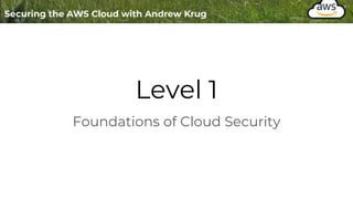 Level 1
Foundations of Cloud Security
 