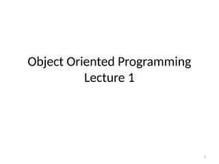 Comprehensive Introduction to Object-Oriented Programming in Java | PPTX