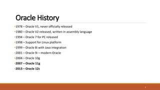 An Introduction To Oracle Database | PPT