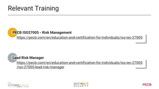 ISO/IEC 27701
Training Courses
• ISO/IEC 27701 Foundation
2 Day Course
• ISO/IEC 27701 Lead Implementer
5Days Course
Exam ...