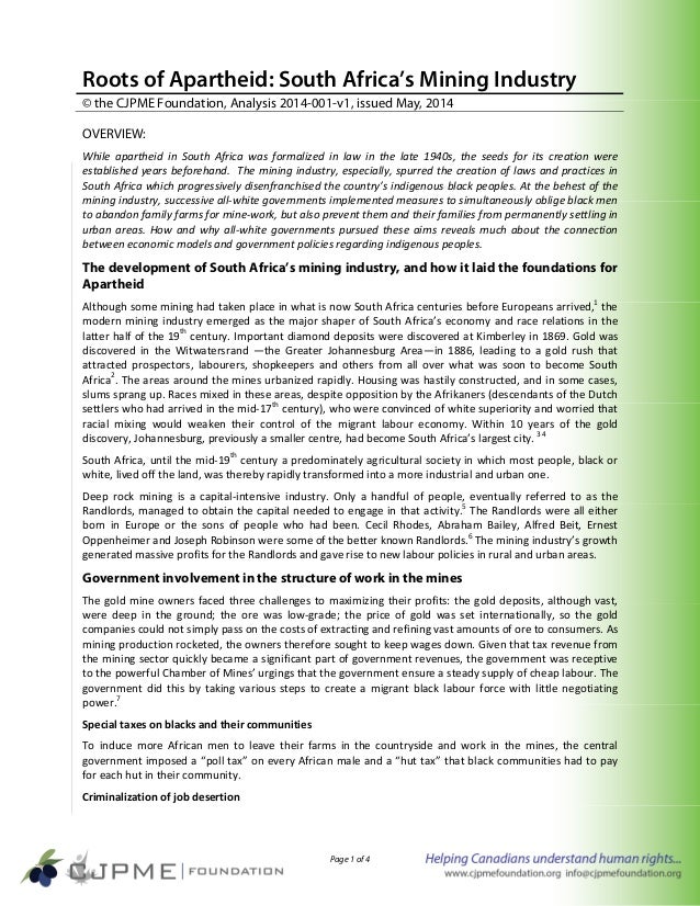 Apartheid essays