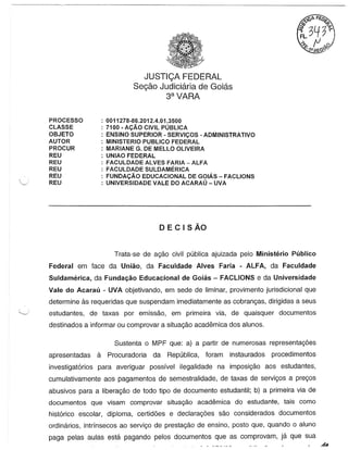 JUSTIÇA FEDERAL ISENTA ALUNOS DE COBRANÇA DE TAXAS UNIVERSITÁRIAS