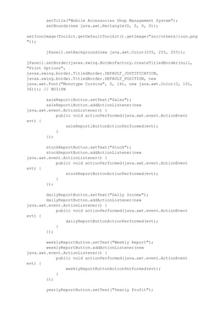 Accessories Shop Management System on Advance JAVA | PDF