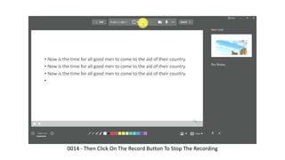 0014 - Then Click On The Record Button To Stop The Recording
 