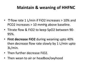 Fio2 Guide For Newborns non invasive respiratory support in newborn | PPTX