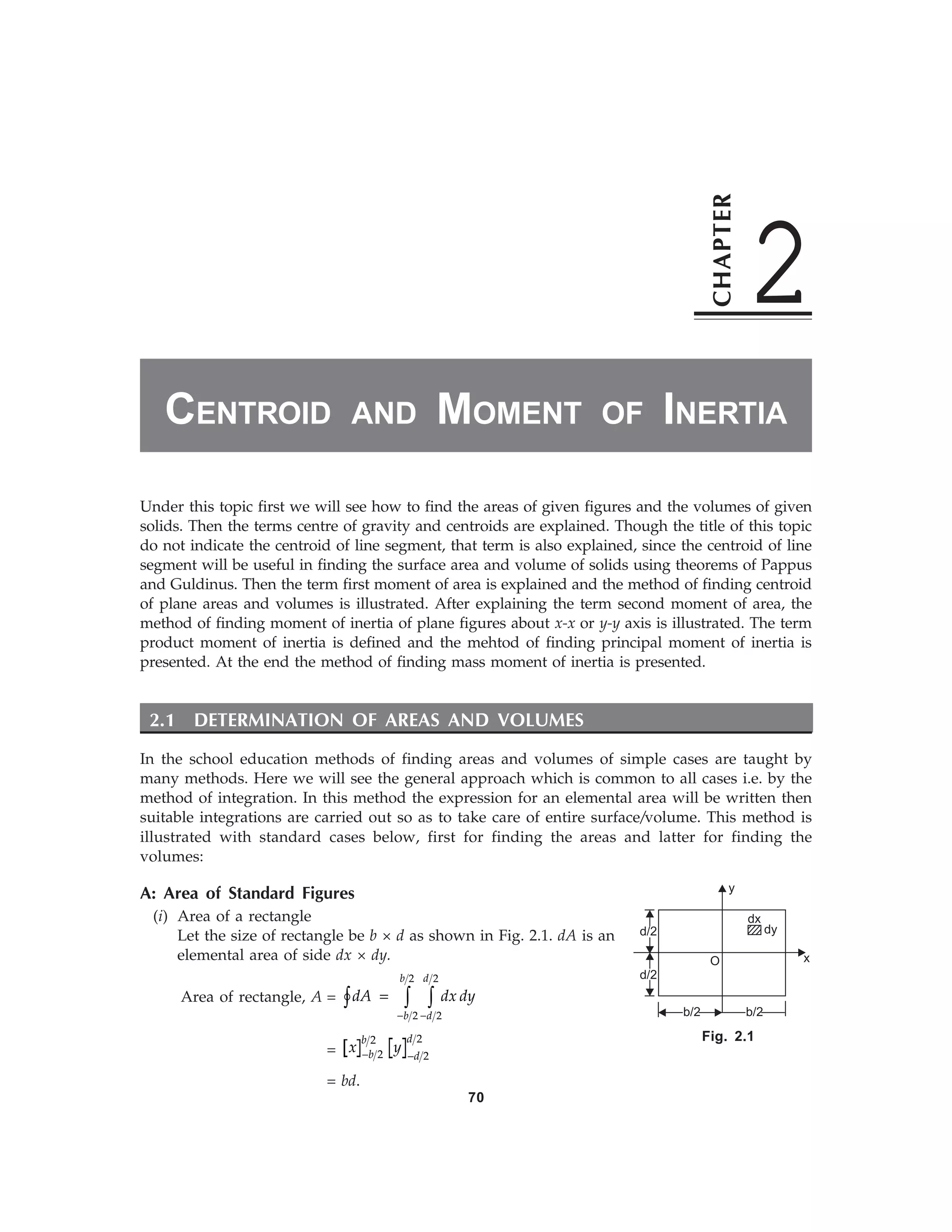 centroid & moment of inertia | PDF