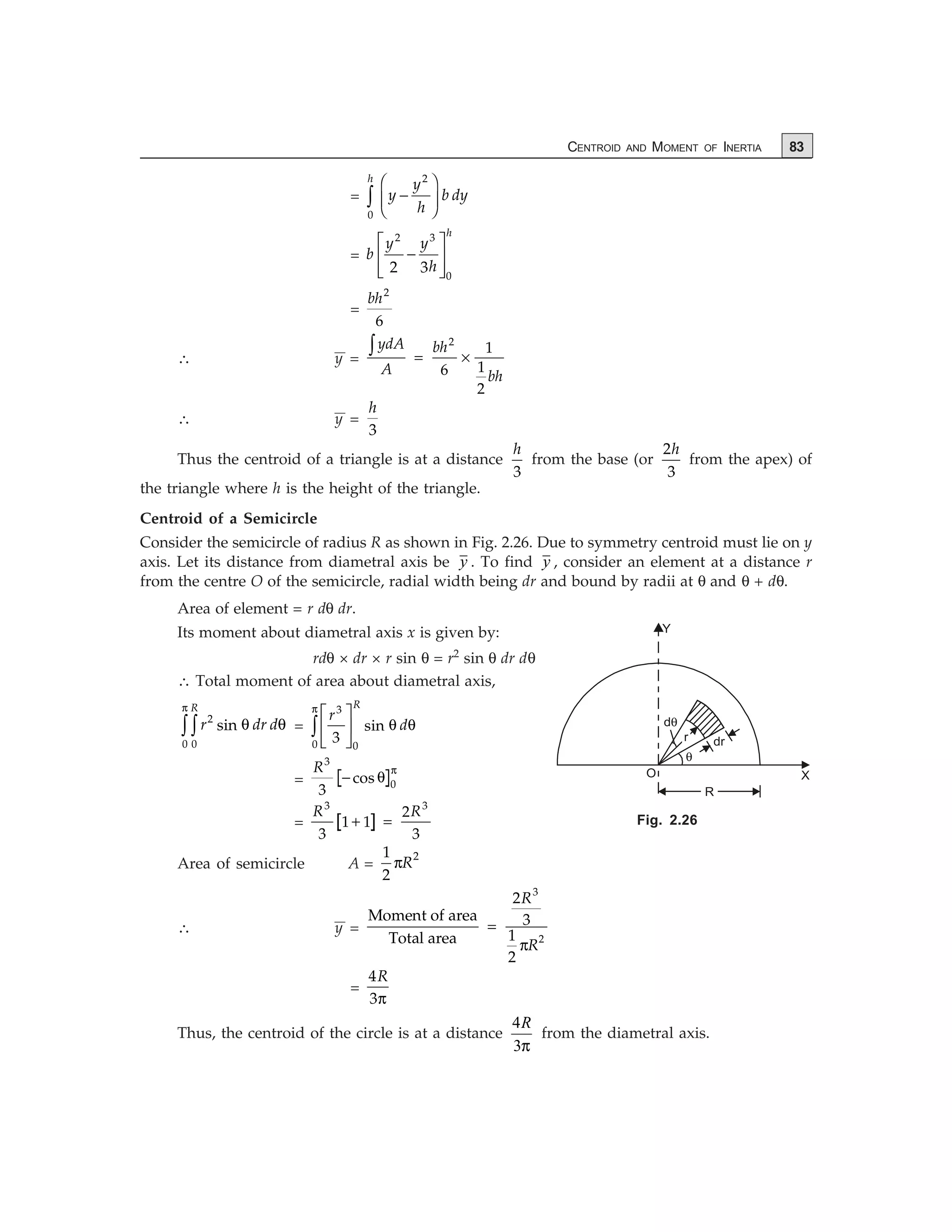 centroid & moment of inertia | PDF