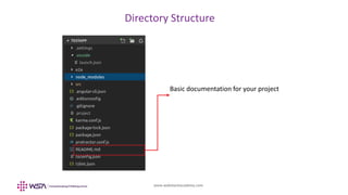 www.webstackacademy.com
Directory Structure
Basic documentation for your project
 