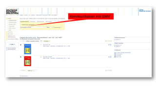 Kommunikation mit GMV
 