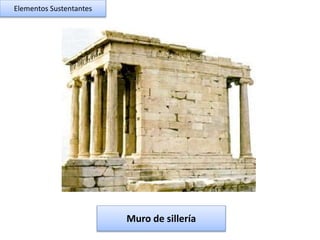 Muro de sillería 
Elementos Sustentantes 
 