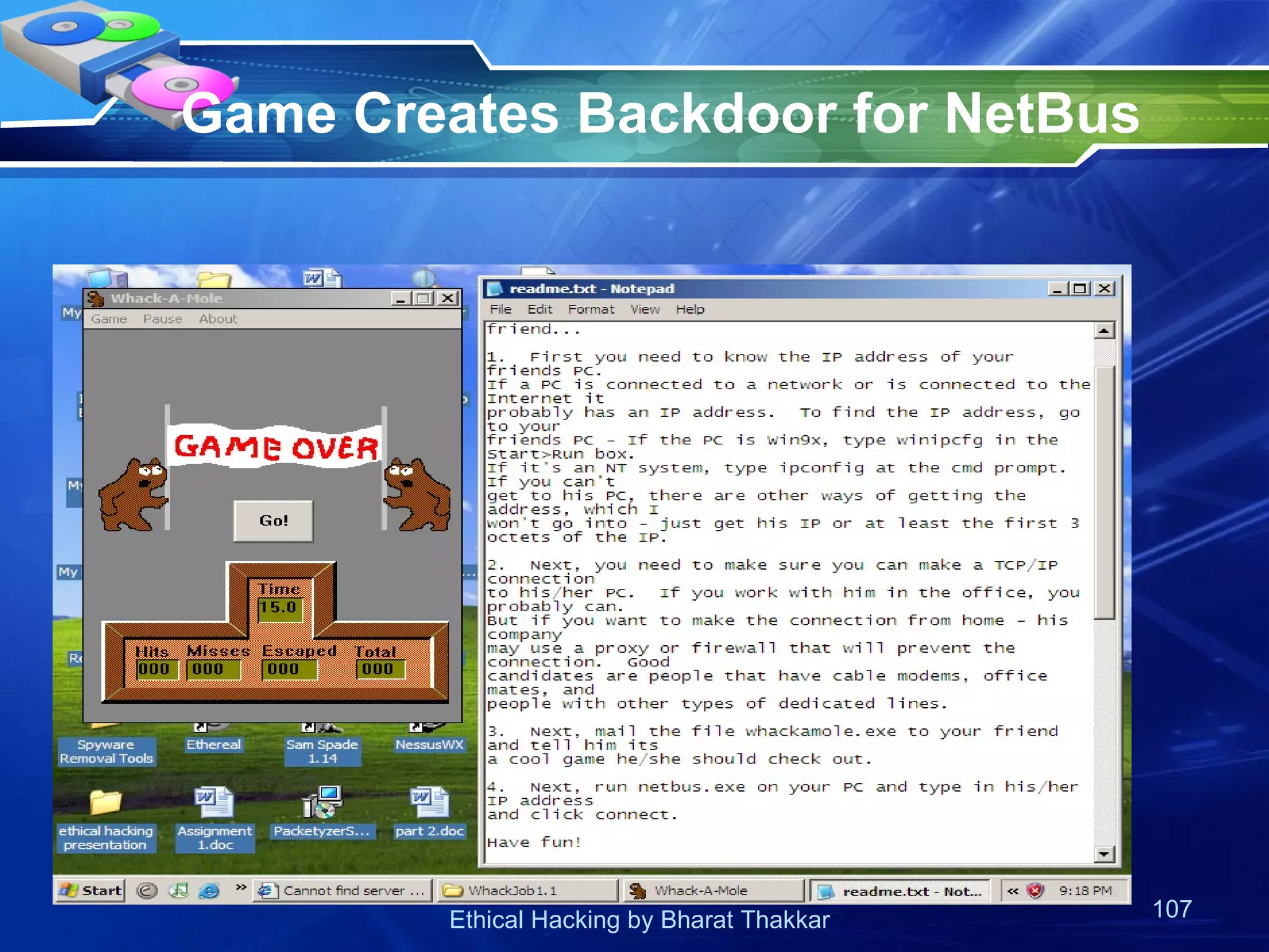 Game Creates Backdoor for NetBus 