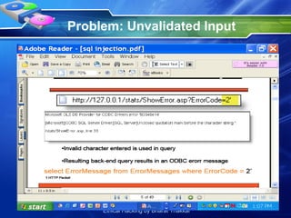 Problem: Unvalidated Input 