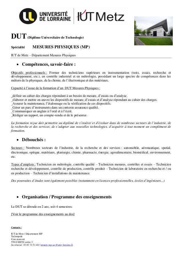 diplome universitaire et technologique en anglais