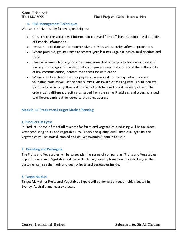 Deca international business plan example image