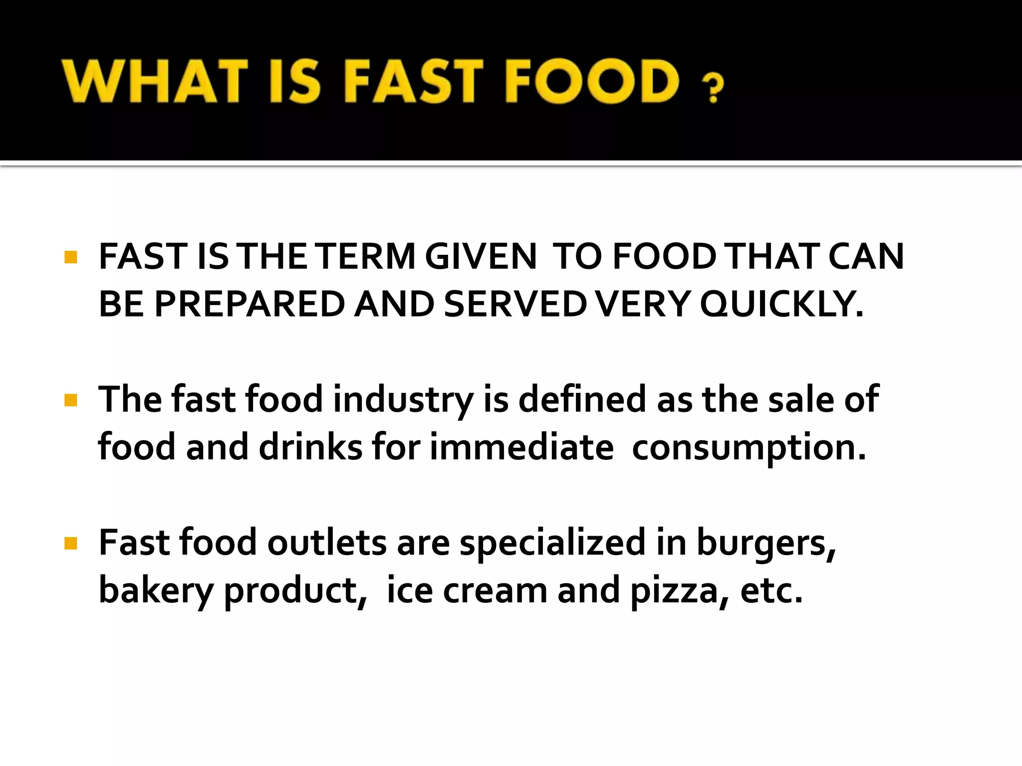 growth of fast food in india | PPTX