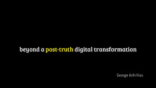Drive Digital Transformation Forward. how to avoid buzz words and focus on the value creation