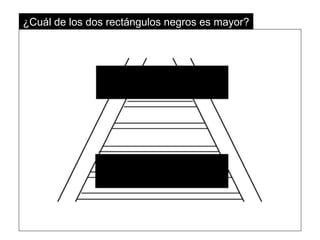 ¿Cuál de los dos rectángulos negros es mayor?