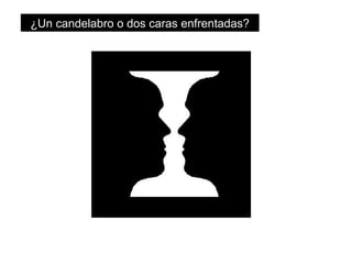 ¿Un candelabro o dos caras enfrentadas?