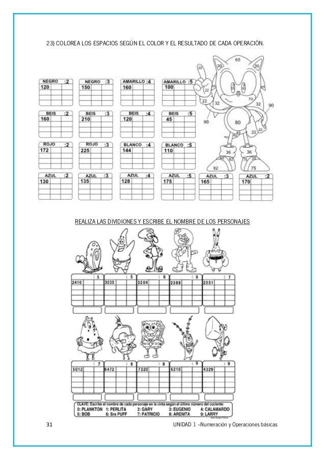 Dibujos Para Colorear Con Divisiones Sencillas - Para Colorear