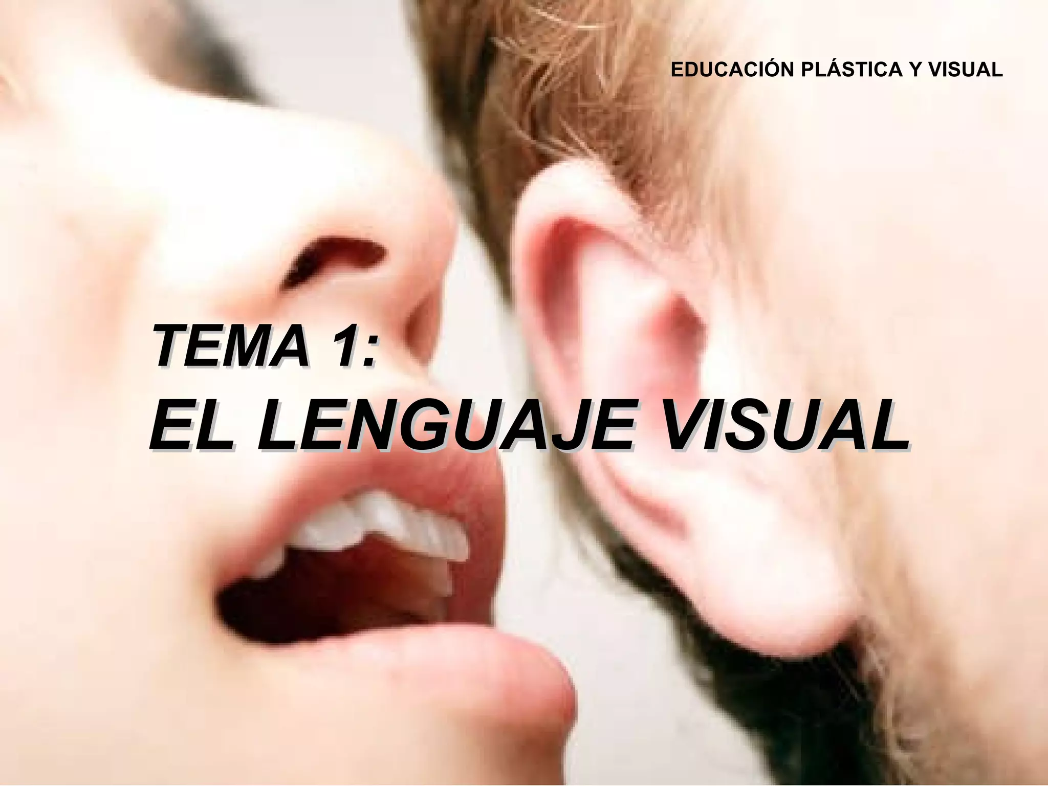 TEMA 1: EL LENGUAJE VISUAL EDUCACIÓN PLÁSTICA Y VISUAL  