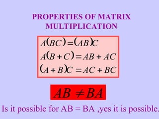 001 ppt Matrix Algebra and application in Undergraduate Mathematics | PPT