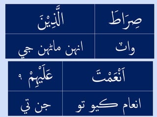 َْ ‫ا‬َ ‫ل‬‫ِص‬َْ‫ن‬ْ‫ي‬‫ل‬ َّ‫اَّل‬
‫اٽ‬‫و‬‫اهننْماهڻنْيج‬
َْ‫ت‬ْ‫م‬َ‫ع‬ْ‫ن‬َ‫ا‬ْ‫ل‬ْ‫ي‬َ‫ل‬َ‫ع‬ْْ‫م‬۹
‫يوْتو‬‫ڪ‬ْ‫نعام‬‫ا‬‫جنْيت‬
 