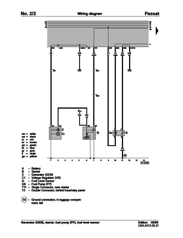 001 Volkswagen Passat Official Factory Repair Manual Wiring Diagrams