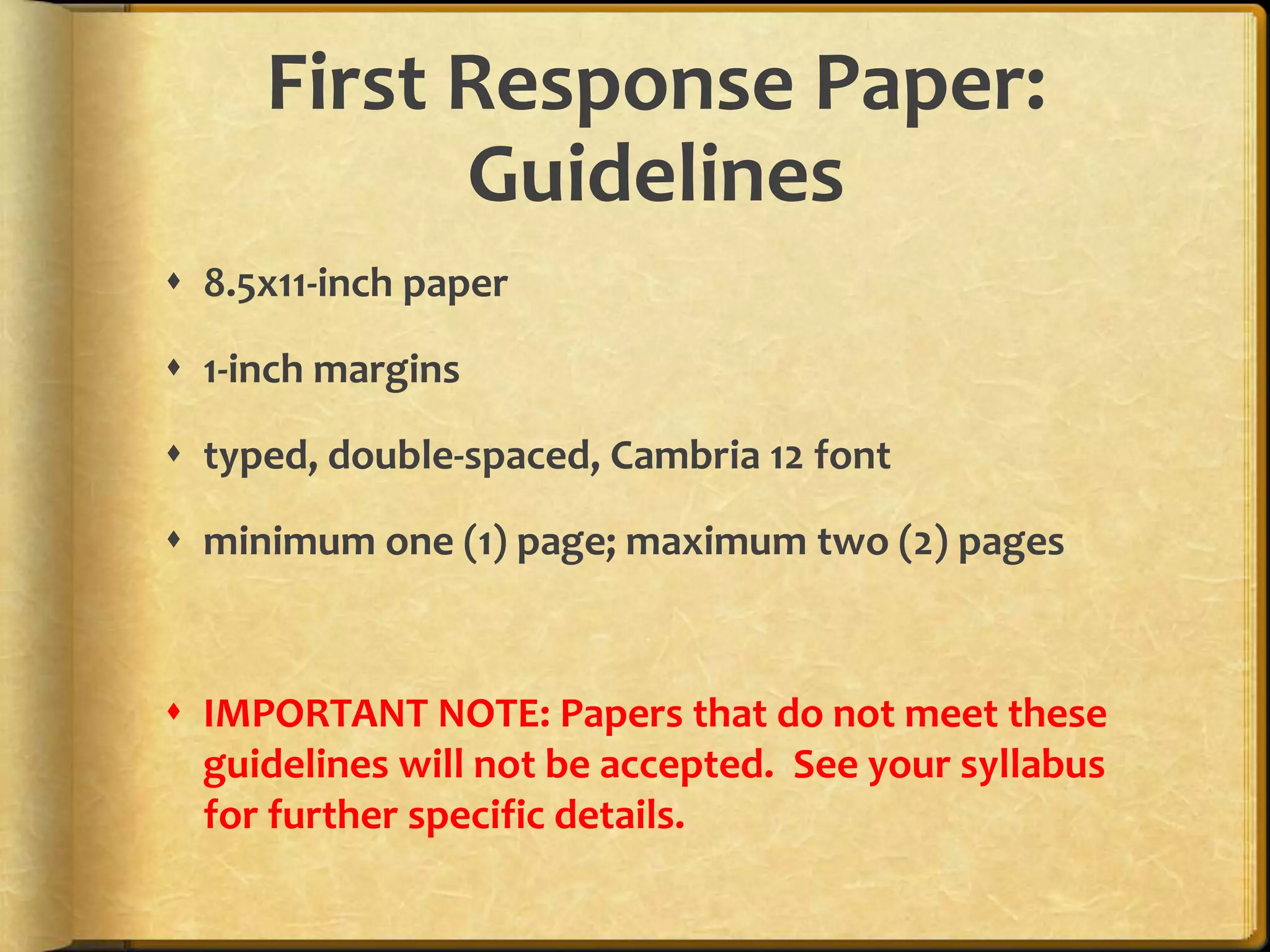 Write a first response to the interviewFirst Response: “Claude Sitton Interview”First Response Paper:Guidelines8.5x11-inch paper1-inch marginstyped, double-spaced, Cambria 12 fontminimum one (1) page; maximum two (2) pagesIMPORTANT NOTE: Papers that do not meet these guidelines will not be accepted.  See your syllabus for further specific details.