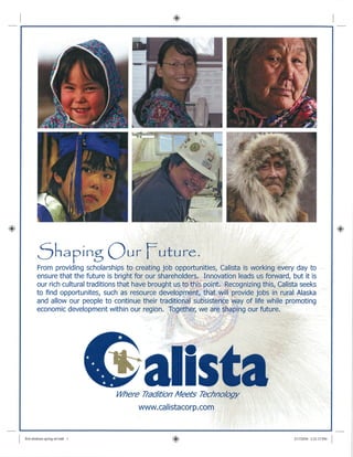 Calista Corp. - Magazine PR Piece