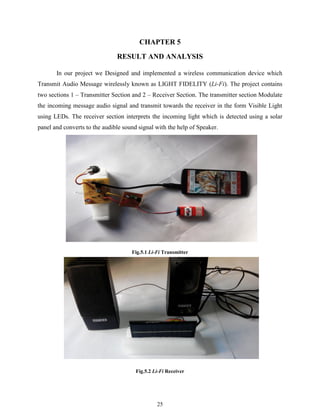Li-Fi Audio Transmission Project Report | PDF