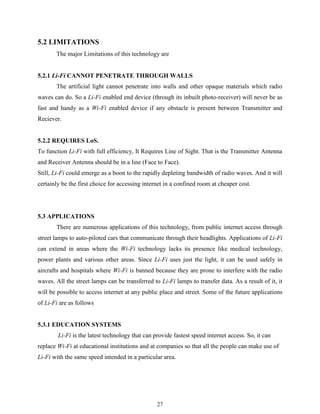 Li-Fi Audio Transmission Project Report | PDF