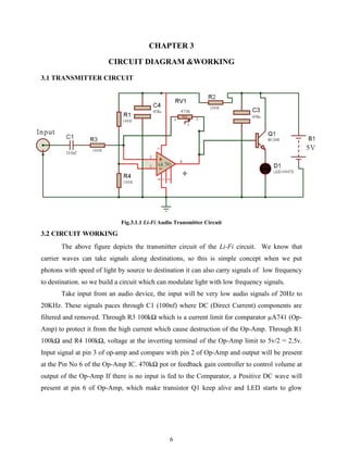Li-Fi Audio Transmission Project Report | PDF